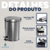 LIXEIRA 5 LITROS EM INOX